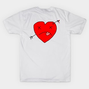 Happy Valentines Day Love Hurts Broken Heart Design T-Shirt